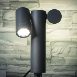 KANLUX Außenleuchte Aluminium, Glas schwenkbar 2x GU10 IP54 anthrazit