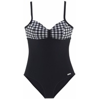 LASCANA Badeanzug Damen schwarz-weiß Gr.36 Cup B