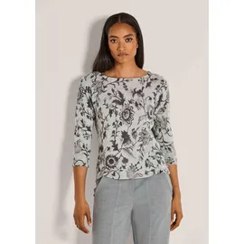Madeleine Longpullover mit floralem Druck Grau 34