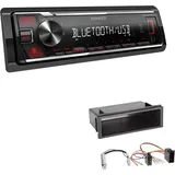 EHO Kenwood KMM-BT209 1-DIN Autoradio Bluetooth USB AUX mit Einbauset für Volkswagen VW Bora + Variant