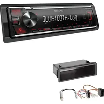 EHO Kenwood KMM-BT209 1-DIN Autoradio Bluetooth USB AUX mit Einbauset für Volkswagen VW Bora + Variant