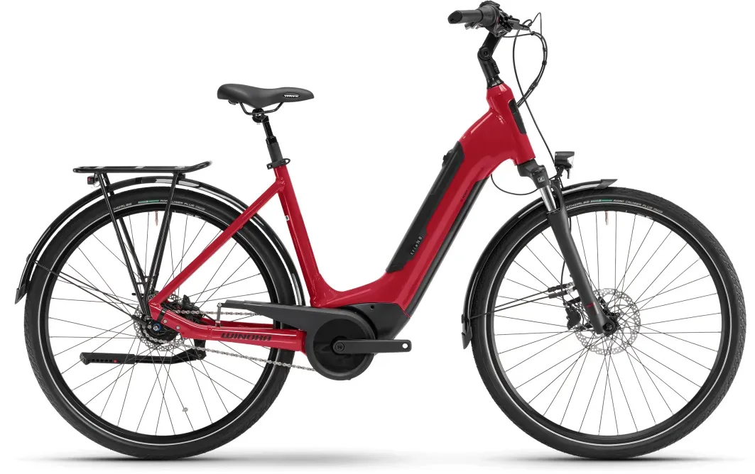 Luxus E-Bike WINORA Tria N8 - Klassisch Rot, 56 cm, Aluminium 6061 mit Bosch Leistungssystem