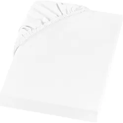 Spannbettlaken SETEX "REFIBRA Feinbiber", weiß, B:160cm L:200cm, Feinbiber, Obermaterial: 70% Baumwolle, 30% Lyocell (TENCEL), Laken, aus bis zu 60% recycelten Fasern