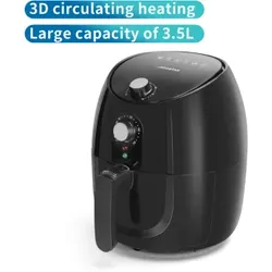 Aigostar Heißluftfritteuse 1500 W 3.5 l 360° Luftzirkulation Heizung Mechanisch 80 °C-200 °C 0-30 min Timing