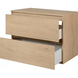 Rodan | Waschbeckunterschrank 80 CM - Eiche Hell - Badmöbel, Badezimmerschränk, Badezimmermöbel, Waschtischunterschrank - Hellbraun