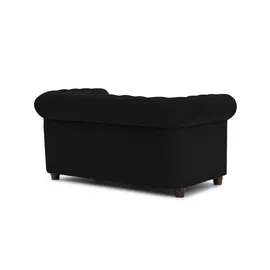 S-Style Chesterfield Polstergarnitur 2+1 Cleo Blink ¦ schwarz ¦ Maße (cm): B: 148 H: 72
