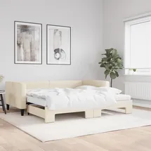 vidaXL Tagesbett 100 x 200 cm Creme