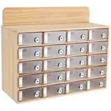 Wandmontierter Acryl-Holz-Handy-Aufbewahrungsschrank mit Türschlössern und Schlüsseln, sicherer kleiner Gitterschrank für Büro/Klassenzimmer, Mitarbeiter