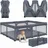 lionelo Florence XL Easy Fold Laufstall Baby 180 x 200 cm, Faltbares Laufgitter Baby, Ohne Montage Nutzbar, 2 Seiteneingänge mit Reißverschluss, Atmungsaktives Netz, Weiche Kanten, Transporttasche