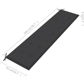 vidaXL Gartenbankauflage 200 x 50 x 4 cm anthrazit 1 St.