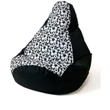 go gift Sitzsack, Weiß, Schwarz, 130 x 90 cm, Birne
