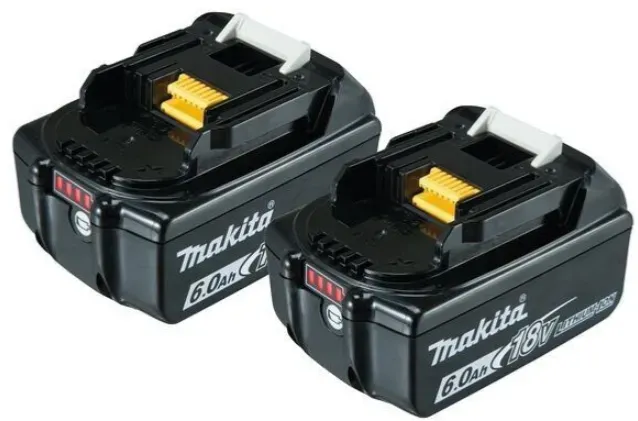 Makita Akku-Set: 2x BL1860B, 18V, 6,0Ah (197428-4)