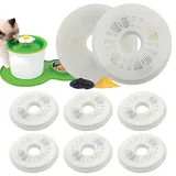 Katzenbrunnen Filter, 8 Stück Filter für Katzenbrunnen, Filter Trinkbrunnen Katzen für Katzen Hunde, Kompatibel mit 3L Blume Haustier Trinkbrunnen(Color:Weiß)
