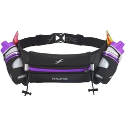 Fitletic Laufgürtel »HYDRA 16 - Laufgürtel mit Trinkflaschen (2x 250ml), Laufgür violett L / XL