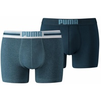 Puma Herren Boxershorts - Placed Logo Boxer, Everyday Blau XL