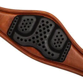 Acavallo Anatomischer Langgurt Kalbsleder mit Gel Farbe:schwarz, Größe:125