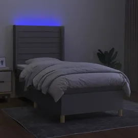 vidaXL Boxspringbett 100 x 200 cm Hellgrau