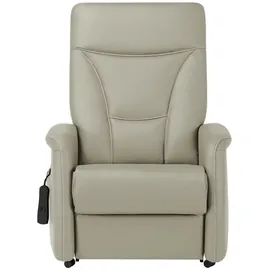 Hukla Fernsehsessel Manuel XL Leder 84 x 108 x 90 cm Grau elektrisch