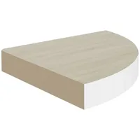 vidaXL Eck-Wandregal 25 x 25 x 3,8 cm Weiß