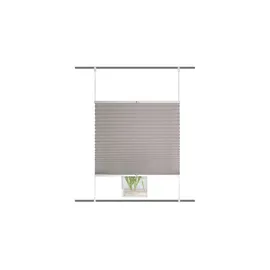 HOME WOHNIDEEN Plissee UP&DOWN 70 x 210 cm grau