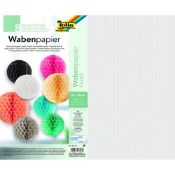 folia Wabenpapier weiß, ocker, rosa, hellblau, mint, beige, grau, schwarz