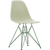 Vitra - Eames Plastic Side Chair DSR RE, kieselstein / Eames Sea Foam Green (Kunststoffgleiter basic dark)