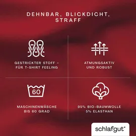 schlafgut Pure Topper Baumwolle 120 x 200 - 130 x 220 cm red deep