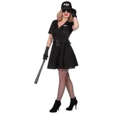 Wilbers Polizei-Kostüm Polizei FBI Kostüm Agent Verkleidung Karneval Cop Outfit Damen Party schwarz 40