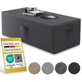 ELONEO Husse für Klappmatratze 160x195x15 cm, mit Seitentaschen, waschbar, Schonbezug für Gästematratze, Macht die Faltmatratze zum modernen Sitzhocker, anthrazit