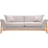 Skandinavisches Sofa 3-Sitzer in Beige und Esche ASAKO