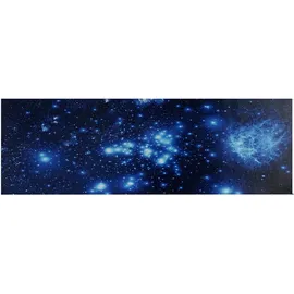 MCW LED-Bild, Leinwandbild Wandbild Leuchtbild, Timer 120x40cm Sternenhimmel