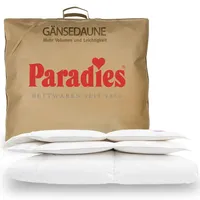 Paradies Daunendecke 155x220 cm Sommerdecke "Gabi 90" RDS Gänsedaunen - Weiß