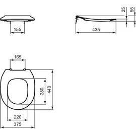 Ideal Standard Contour 21 Kinder WC-Sitzring Rot