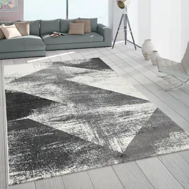 Paco Home - Teppich Wohnzimmer Kurzflor, modernes Design, Pastell-Farben, Used-Optik