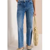 CECIL High Waist Wide Leg Jeans im Loose Fit - Blau