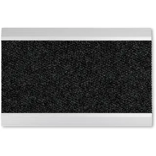 Astra Wetterfeste Alu Fußmatte - Aluminiumkante 40x60cm grau Noppen - rutschfeste Schmutzfangmatte sehr robust - außen Fussmatte - Türmatte Außenbereich
