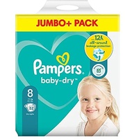 Pampers Größe 8 Baby Jumbo Dry + 52 Stück