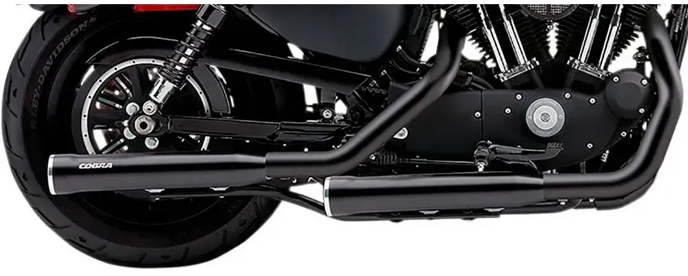 Cobra Harley Davidson 6081rb Nicht Homologierter Slip-on-schalldämpfer - Matt Black - Not Homologated