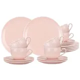 SELTMANN WEIDEN Kaffeeservice Seltmann Weiden Amina rosè Kaffeeservice 18 tlg., 6 Personen, Porzellan rosa