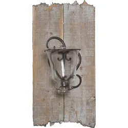 Wandkerzenhalter "Wallha", braun (holzfarben), B:22cm H:17cm T:42cm, Holzwerkstoff, MYFLAIR MÖBEL & ACCESSOIRES, Kerzenhalter, Landhaus, Shabby Chic, Holzwerkstoff, Holzfarben