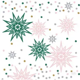 Weihn.Serviette Dunisoft 12ST Sterne DUNI 207425 40x40cm Noel Stars