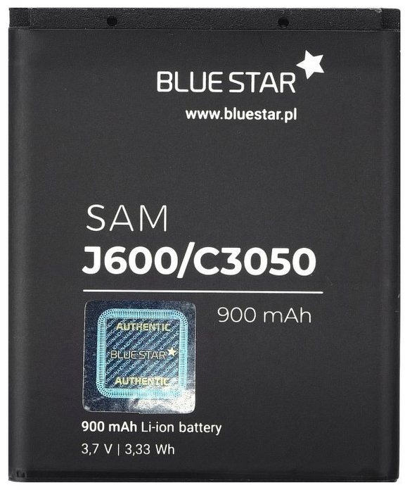 BlueStar Akku Ersatz kompatibel mit Samsung J600 / C3050 / M600 / J750 / S8300 / S7350 900 mAh Austausch Batterie AB483640BU Smartphone-Akku