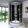 AcquaVapore D46-63T1-EC Komplettdusche 100 x 100 cm schwarz Sicherheitsglas ESG inkl. Duschwanne