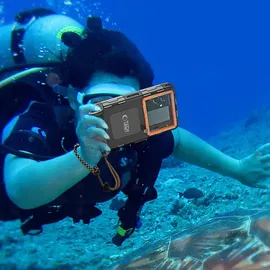 TECH-PROTECT Universal Wasserdichtes Tauchgehäuse schwarz-orange