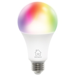 Deltaco Smart Home RGB LED-lampe E27 WiFI 9W