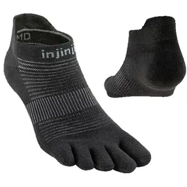 injinji Run Lightweight No-Show Sneakersocken Schwarz 40,5-44