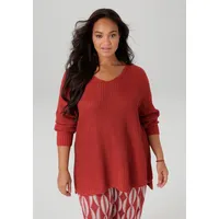 Aniston plus Strickpullover, im dezenten Ajour-Strickmuster Aniston PLUS rostrot