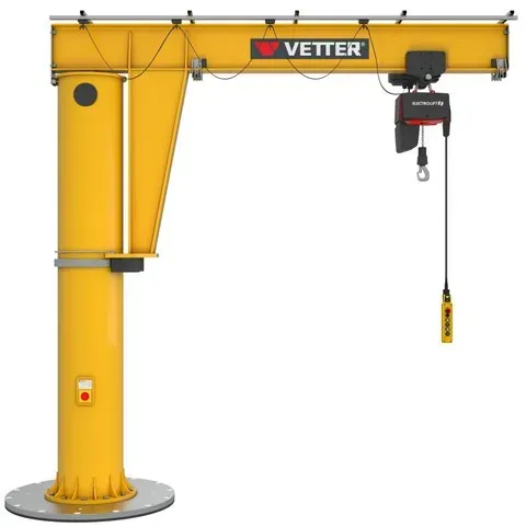 VETTER® Schwenkkran inkl. LIFTKET Elektrokettenzug, Säulenausführung, 360° Schwenkbereich, Ausladung 4.000 mm inkl. LIFTKET Elektrokettenzug, TK 250 kg