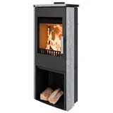 HAAS & SOHN Kaminofen »MONTEGROTTO«, serpentino/schwarz, Naturstein, 6 kW