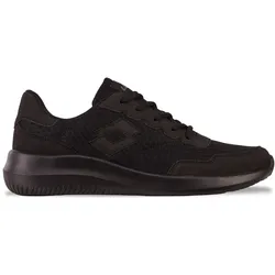 Sneaker LOTTO, Gr. 42, schwarz, Synthetik, Kunstfaser, unifarben, sportlich, Schuhe, -  extra leicht und bequem
